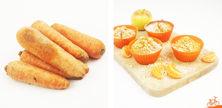 Food Upcycling Karotten-Apfel-Muffins